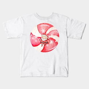 Peppermint Santa Kids T-Shirt